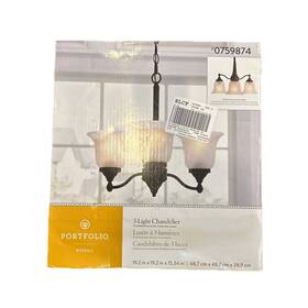 759874 Project Source Roseall 3-light Chandelier Orb Traditional Dining Rooms Foyers Kitchens