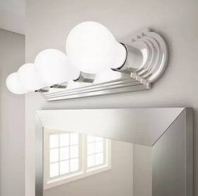 Project Source 822985523004 2x - 24in 4-light Bathroom Brushed Nickel Led Vanity Light Bar