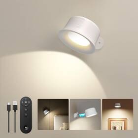 Wl01 Proxxi Rechargeable Led Wall Sconce With Dimmable Touch And Remote Control 3 Colors