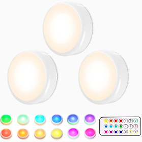 Puck Lights With Remote Helplex 16 Colors Changeable Led Push Battery Op Puck Lights With Remote Helplex 16 Colors Changeable Led Push Battery Op