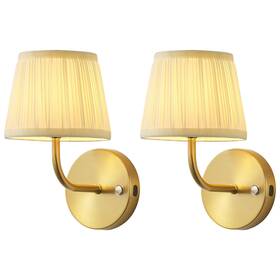 Amz-tbl-073 Pusu Led Cordless Gold H9.6 Inch Small Wall Sconces Set Of 2 Rechargeable 52