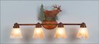 A38434 Quad Light 100 Rustic Elk Usa Vanity Watts Bath