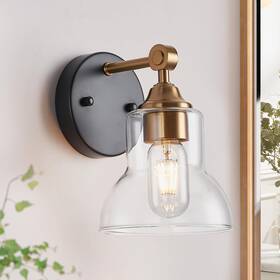 Quasipeda 710946681446 Black And Gold Wall Sconces Light Modern Glass Sconce Lighting Bathroo