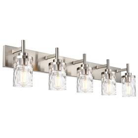 11-1131a-5w-sn Queeuq Bathroom Vanity Lighting Fixtures 5 Lights Brushed Nickel Lig
