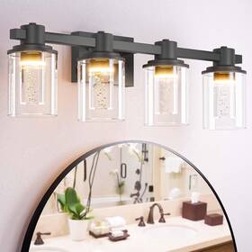 Li-hl-0003-4-hej Quntis Bathroom Lighting Fixtures Over Mirror 4 Light Led Vanity Matte