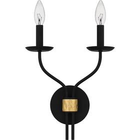 Quoizel 611728383025 Margaret 2-light Matte Black Wall Sconce