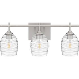 Quoizel 611728383292 Lucy 3-light Brushed Nickel Bath Light