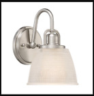 Dbn8701 Quoizel Brushed Nickel Dublin 1 Light 10inch Tall Bathroom Wall Sconce Dbn8701 Quoizel Brushed Nickel Dublin 1 Light 10inch Tall Bathroom Wall Sconce