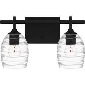 Vanity-9.25 Quoizel Lighting Lcy8615mbk - Lucy 2 Light Bath Inches Tall And 15
