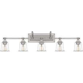 Nlc8605bn Quoizel Lighting Nicholas 5 Light Transitional Bath Vanity-brushed Nickel Finish