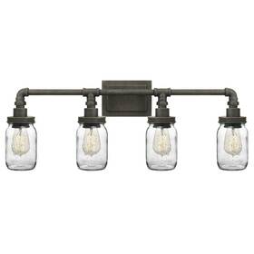 Sqr8604rk Quoizel Lighting Squire 4 Light Transitional Bath Vanity - 11 Inches High-rustic Black Finish