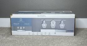 Lws4885c2 Quoizel Eben 3-light Chrome Transitional Vanity Light Clear Hexagonal Shades 24 Inch