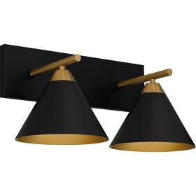 Mto8617mbk Quoizel Mto8617 Mastro 2 Light 18 Inch W Bathroom Vanity - Black