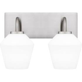 Nie8613bn Quoizel Brushed Nickel Two Light Bath From The Nielson Collection