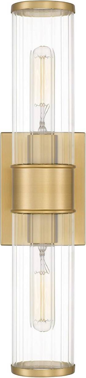 Qw16128ab Quoizel - Two Light Wall Sconce Wood Aged Brass