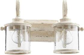 5073-2-70 Quorum Transitional 2 Light Vanity From San Miguel Persian White