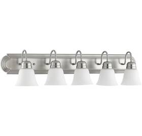 5094-5-65 Quorum International Vani 36 Inch 5-light Bath Vanity In Satin Nickel