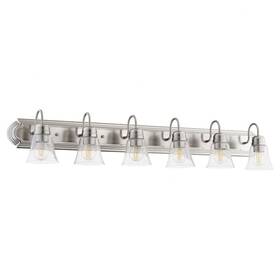 5094-6-265 Quorum Lighting Vanity 6-light 600 Total Watts Satin Nickel