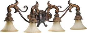 5230-4-88 Quorum Lighting Madeleine - 4 Light Bath Vanity In Traditional Style 39 Inches Wide By 13