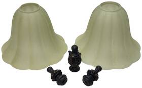 5257-3-70 Quorum Lighting Araiz 2 Light Bathroom Vanity Replacement Parts Shades
