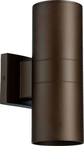720-2-86 Quorum Lighting - Two Light Wall Mount Cylinder 2 Outdoor