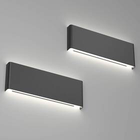 Ralbay 086291023249 15.7in Wall Sconce 2-pack Indoor Modern 15.7 Inch Black-natural White