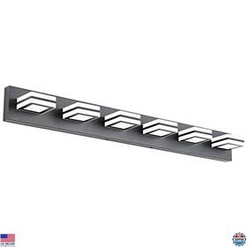 B09vxvc4ll Ralbay Modern Black Led Bathroom Light Fixture 6 Lights Up/down Vanity Wall Lighting