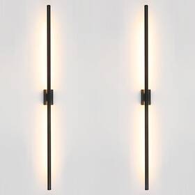 Reddragon Lighting 790864407731 Set Of 2 Minimalist Long Tube Linear Led Wall Sconce Hardw