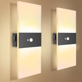 Reikot 768510444959 Led Wall Sconces Set Of Two Lamps With 2000mah Battery Operated