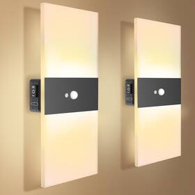 Cw2r Reikot Led Wall Sconces Set Of Two Lamps With 2000mah Battery Operated Rechargea