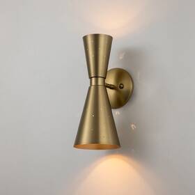 Rennnsan 721805617742 2-light Modern Industrial Gold/nickel Cone Hourglass Rennnsan 721805617742 2-light Modern Industrial Gold/nickel Cone Hourglass