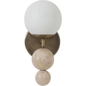 Ws183 Renwil Celestia Wall Sconce Matte Antique Brass And Beige Ws183 Renwil Celestia Wall Sconce Matte Antique Brass And Beige