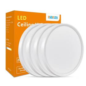 Lg-sfxdd-13in-4pk-bs-us Rledpztx 4pk 12 Inch Led Flush Mount Ceiling Light 24w 2520lm 3000k/4000k/6000k Cct