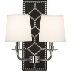 S1035 Robert Abbey Williamsburg Lightfoot 2-lt Sconce Blacksmith Black/nickel -
