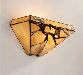 W2548 Robert Louis Tiffany Budding Branch Style Wall Light Sconce Art Glass Hardwired 14 Inch Fixture