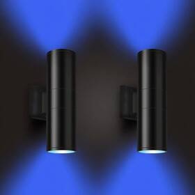 Rosykite 720310876262 Exterior Double Up Down Outdoor Wall Lights Mi.light Remote Control Rgb Color