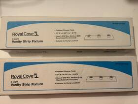 671605 Royal Cove 3-light Vanity Strip Fixture Chrome Model New