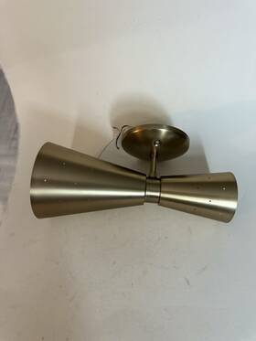 81010000038798 Rrtyo Selah 2-light Gold Pinhole Horn Wall Sconce With Light Direction Up And Down