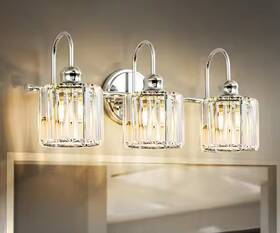 81010000041488 Rrtyo Avenlur 21.3 Inch Chrome Crystal Vanity Wall Light Dimmable