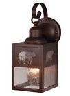 Rustic Lighting Wall Bear Bronze Cabin Mount Outdoor Lamp Light Fixture