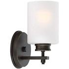 Rv-w1368-ob Phoebe Wall Light Frosted Seeded Glass Shade Oiled