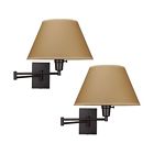Rv-w22-227489-s2 Revel New Pair Cambridge Swing Arm Wall Lamp Black Finish