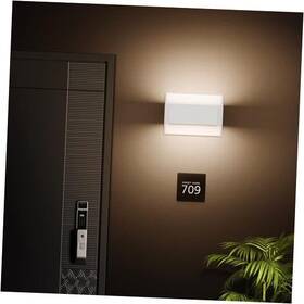 Ryl 768617200007 Outdoor Wall Lights Square Modern Sconce Aluminum Waterproof Fence Decor
