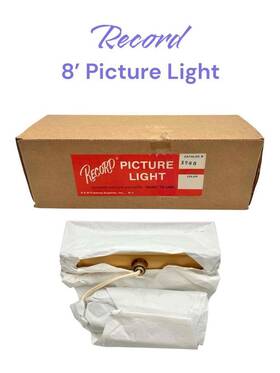 1760 S&w 8 Inch Matte Gold Record Picture Art Light With Bulb - New