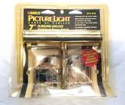 S72-210 Satco Vtg Nip Brass Portrait Art Picture Wall Light Sconce