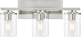 B02-054-03-sb Sadenicel Brushed Nickel Bathroom Vanity Light 3-light Metal Wall Sconce Fixtu