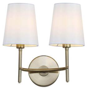 Scn4033b Safavieh 889048614093 Barrett Brass Gold 2-light Wall Led Bulbs Included Sconce White