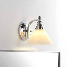Scn4060a Safavieh 889048824294 Lighting Valery Chrome And Bronze 7-inch Led Bulb Included Wall Sc