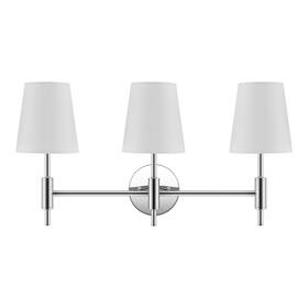 91119262 Safavieh Darya 3 Light 24 Inch Wall Sconce - Chrome 91119262 Safavieh Darya 3 Light 24 Inch Wall Sconce - Chrome
