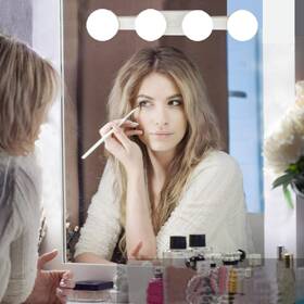 2000mha Saltousa 758277426268 Portable Led Makeup Lights Rechargeable Vanity Mirror Kit Wit